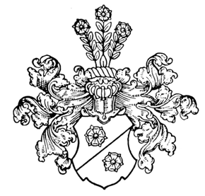 Roser-Wappen (seit1887) in Schwarz-Weiß